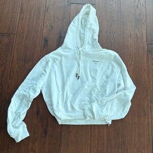Off-White Hoodie with Drawstring